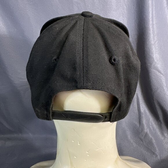 Vintage 90s Nike Swoosh Black Baseball Hat Made in Taiwan Adjustable Cap Y2K - Picture 4 of 13